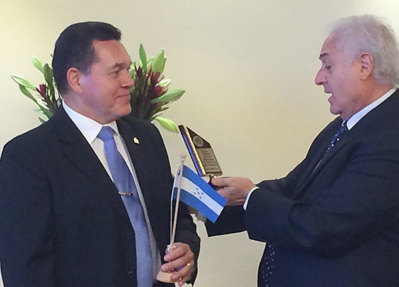 Departing Ambassador of Honduras Jose Isaias Barahona Receives Recognition Awards