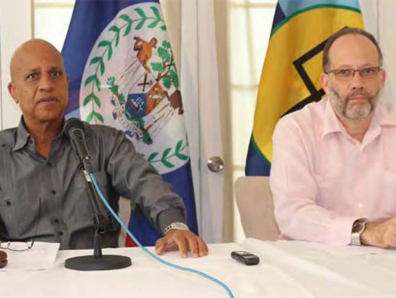 Belize Prime Minister and CARICOM Chairman Hon. Dean Barrow and CARICOM Secretary-General Ambassador Irwin LaRocque